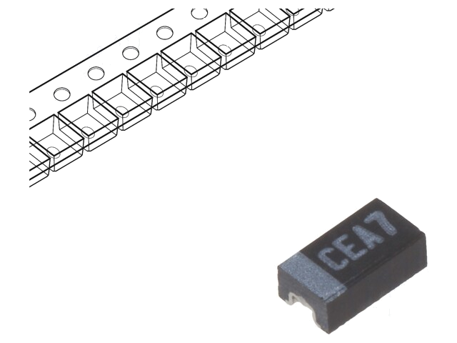 Condensator: polymeer; low ESR; 10uF; 25VDC; 1206; ESR: 150mΩ; SMD Condensator: polymeer; low ESR; 10uF; 25VDC; 1206; ESR: 150mΩ; SMD